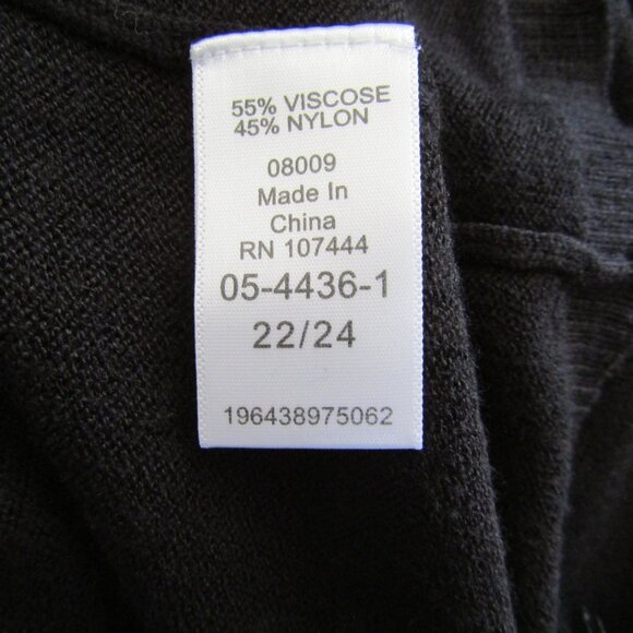 Jessica London Knit Sweater Shirt Dress 22/24 Black NWOT Casual Capsule Wardrobe - Picture 11 of 11